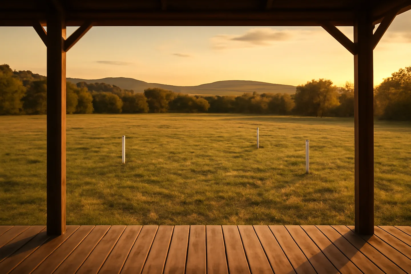 Porch view overlooking a vacant lot for sale